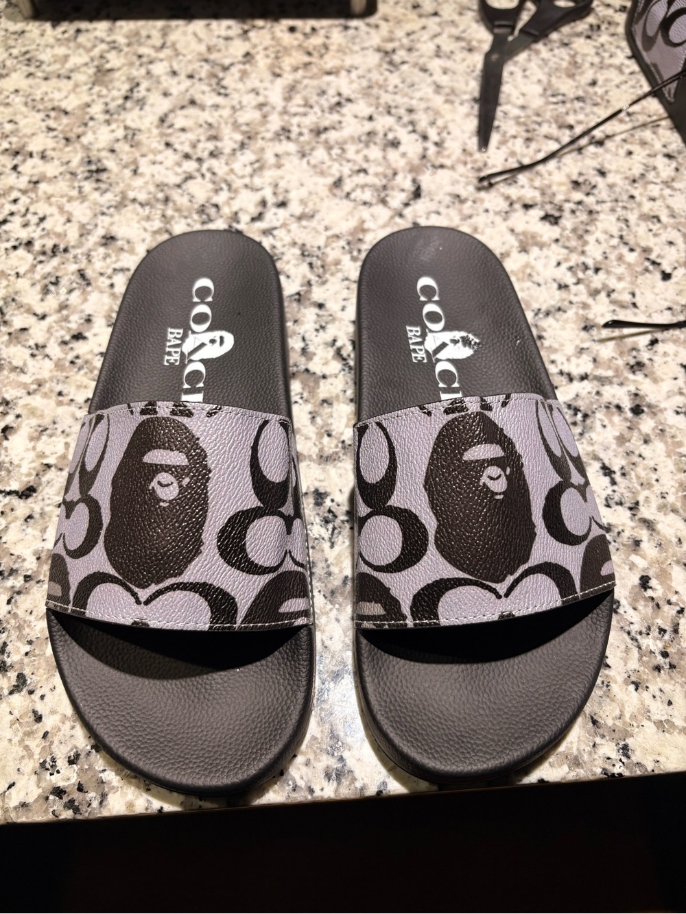 Bape x coach sandals